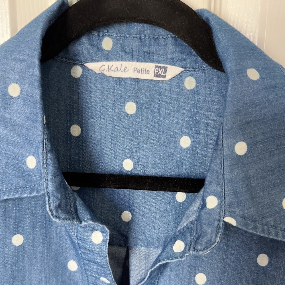 Blue Polka Dot Mini Dress - Picture 2 of 5